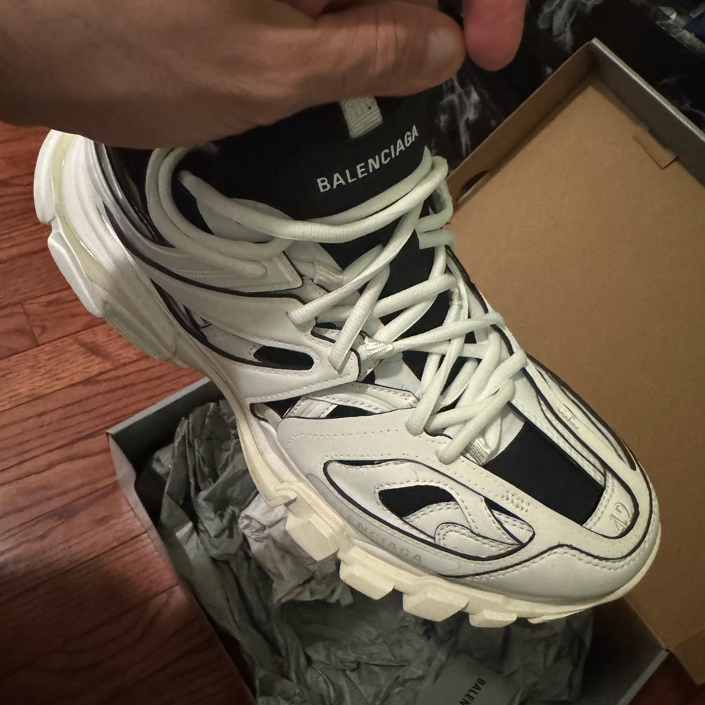 Balenciaga Track Sock Sneakers 'White and Black Knit and Nylon' brand new - Picture 6 of 6